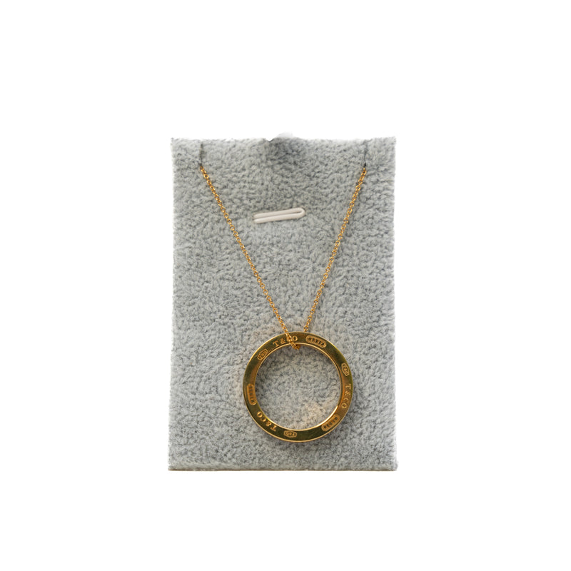 1837® Circle Pendant In 18K Yellow Gold Necklace - L'UXE LINK