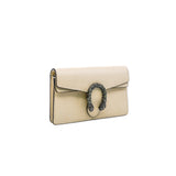 thumbnail Super Mini Dionysus White Leather Crystal Shoulder Bag - L'UXE LINK