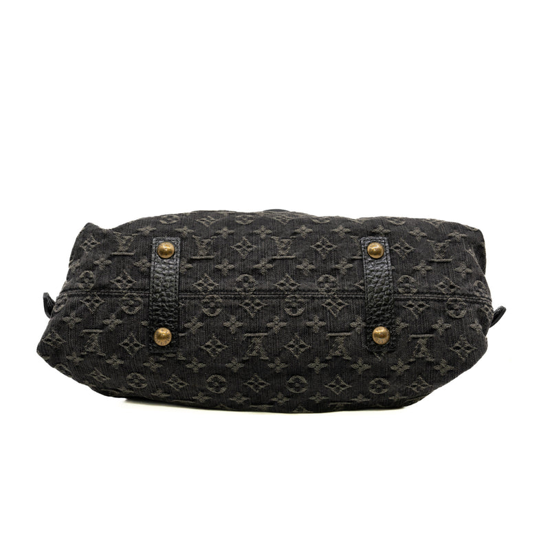 Black Monogram Denim Neo Cabby MM Bag GHW - L'UXE LINK