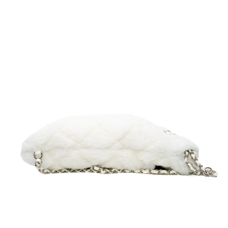 19 White Fur Tote Bag PHW - L'UXE LINK