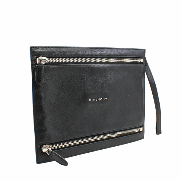 gvc clutch leather black  phw