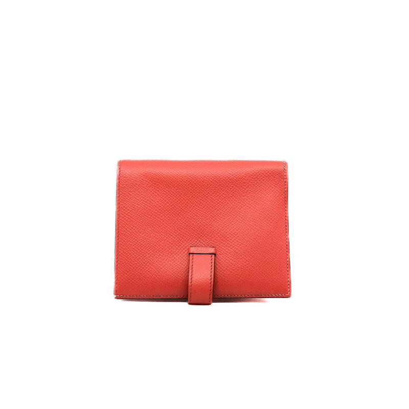 Bearn Compact Wallet T5 Rose Jaipur In Epsom Leather GHW X Stamp - L'UXE LINK