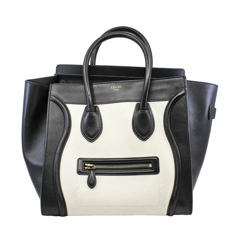 LUGGAGE BAG MICRO  LEATHER WHITE BLACK GHW