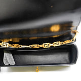 thumbnail Versace Medallion Tribute Black Calfskin Chain Shoulder Bag GHW - L'UXE LINK