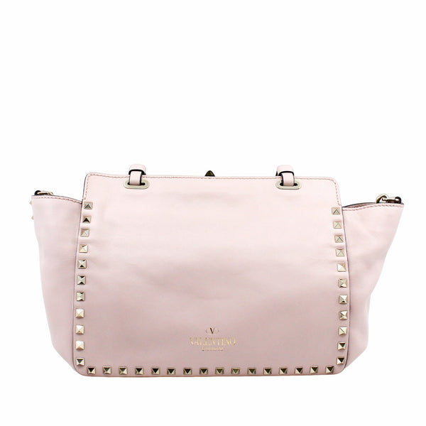 ROCKSTUD TOTE SMALL LEATHER LIGHT PINK PHW - L'UXE LINK