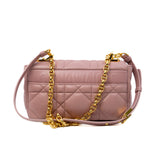 thumbnail Small Caro In Nude Pink Cannage Lambskin Bag GHW - L'UXE LINK