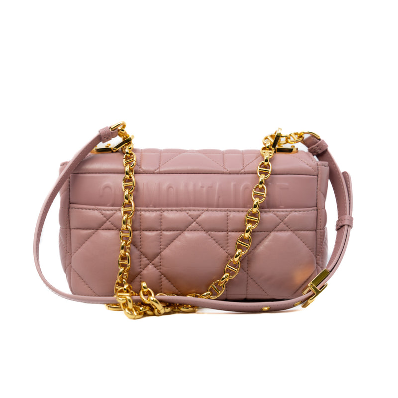 Small Caro In Nude Pink Cannage Lambskin Bag GHW - L'UXE LINK