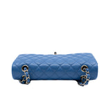 thumbnail Medium Classic In Blue Caviar Leather Double Flap Bag GHW Seri 29 - L'UXE LINK