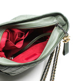 thumbnail Medium Gabrielle In Two Tone Green Quilted Aged Calfskin Leather Hobo Bag Seri 25