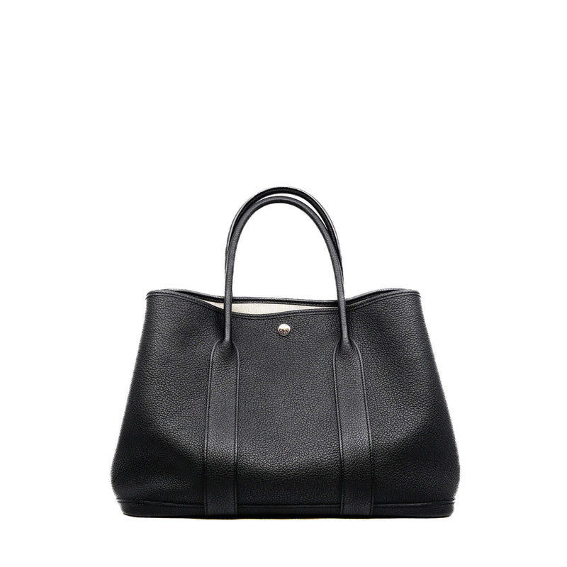 Garden Party 36 Black Negonda Leather Bag Stamp Y - L'UXE LINK