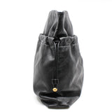 thumbnail CC Logo Black Calfskin Leather Bucket Bag GHW - L'UXE LINK