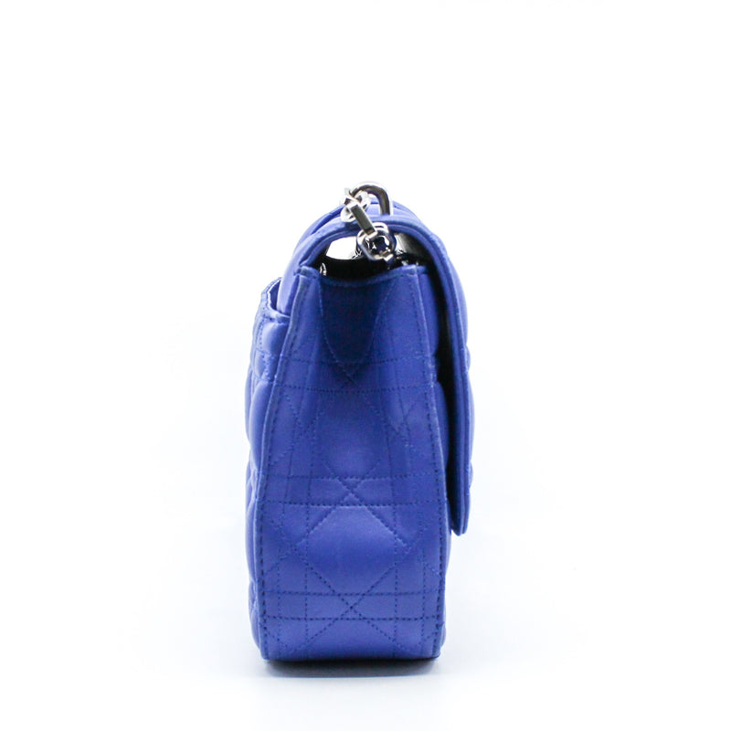 Medium Miss Dior In Purple Blue Lambskin Flap Bag PHW - L'UXE LINK