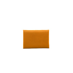 Calvi Duo Compact Card Holder Evercolor Leather In Caramel - L'UXE LINK