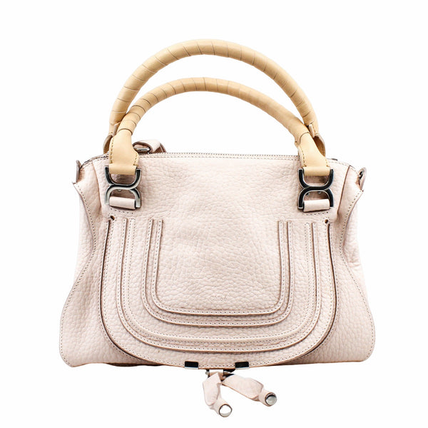 CHLOE MARCIE BAG Eggshell pink and beige mix phw