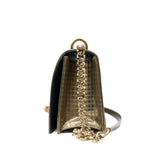 thumbnail Medium Micro Cannage Diorama Bag In Gold And Metallic Calfskin GHW - L'UXE LINK