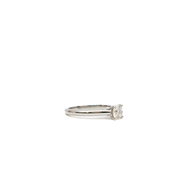 Solitaire Ring 0.73 Carats Diamonds Pt950 Size 51