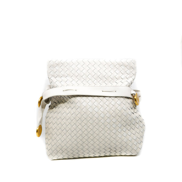 tote shoulder bag in white with strap - L'UXE LINK