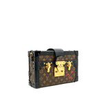 thumbnail Petite Malle Monogram Canvas In Brown/Black GHW With Strap - L'UXE LINK