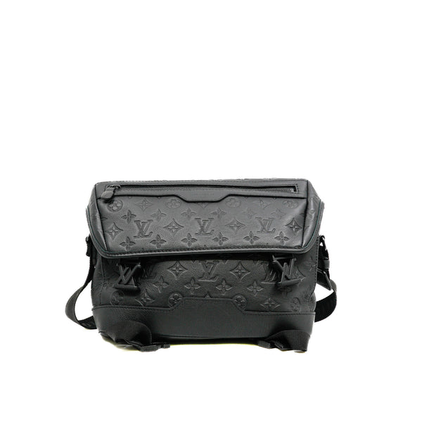 Messenger Voyager PM In Black Monogram Shadow Calfskin Bag - L'UXE LINK