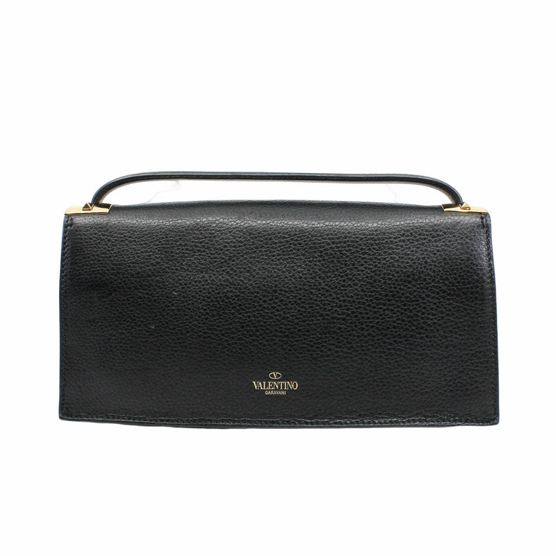 clutch bag leather black ghw - L'UXE LINK