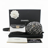 thumbnail CC Black Quilted Lambskin Waist Bag With Black And White And Tweed Coin Purse GHW Seri 28 - L'UXE LINK