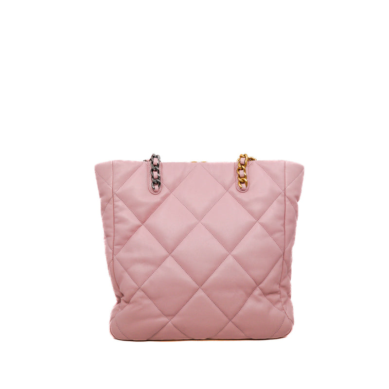 Medium 19 Lambskin Quilted Shopping Bag Pink #PJ58xxx