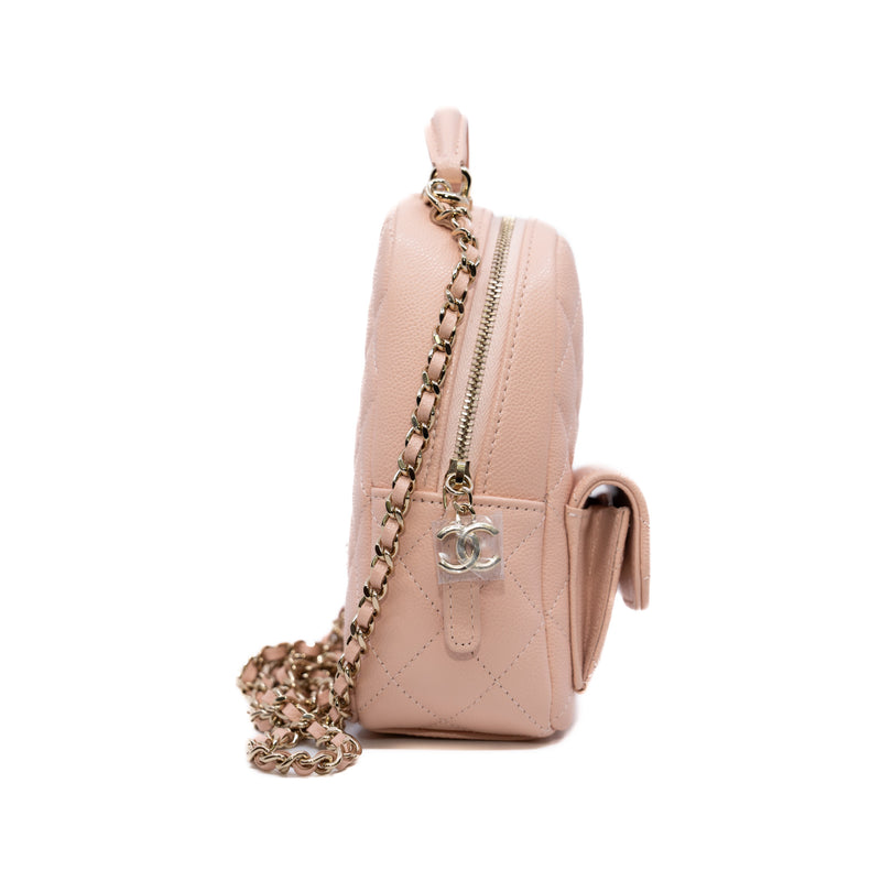 24C Caviar Mini Backpack/Crossbody Bag Light Pink GHW #XPA