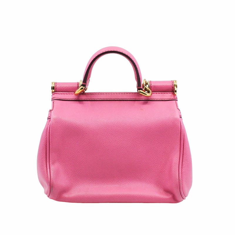 Sicily bag in dauphine Small Pink calfskin GHW