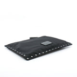 thumbnail Black Rockstud Studded Nylon Zip Pouch - L'UXE LINK