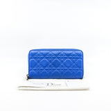 thumbnail Zip Around Escapade In Blue Lambskin Wallet PHW - L'UXE LINK