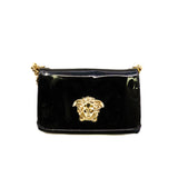 thumbnail Black Patent Leather Medusa Chain Clutch GHW - L'UXE LINK