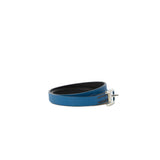 thumbnail Behapi Double Tour Leather Bracelet In Blue And Dark Brown PHW - L'UXE LINK