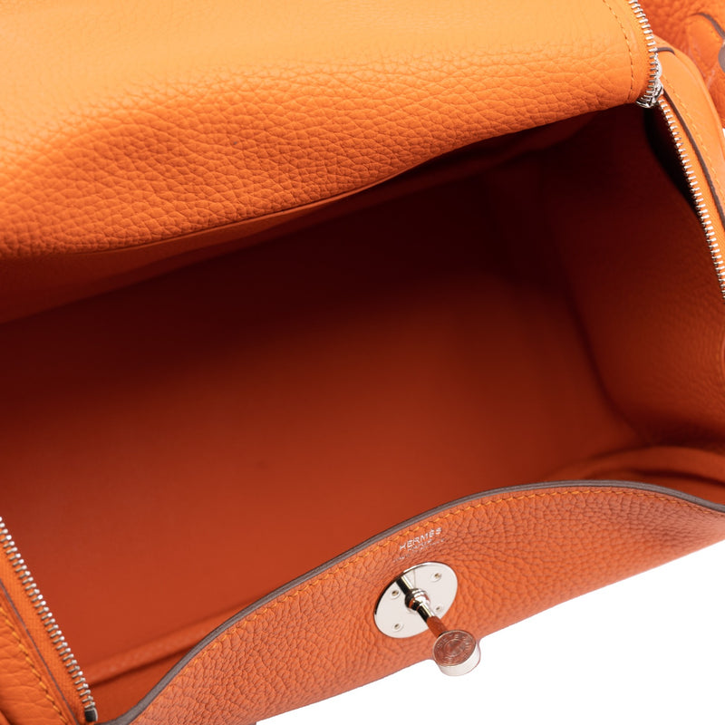 lindy 26cm in tc orange phw Y stamp with twilly and rodeo - L'UXE LINK