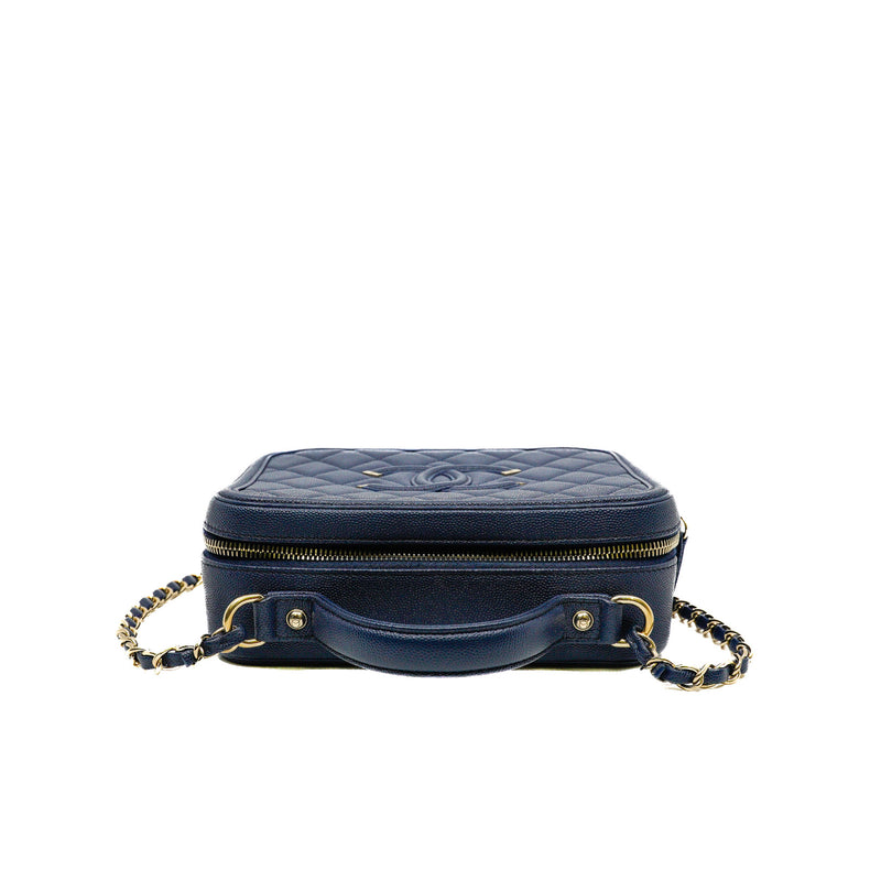 Medium Caviar Vanity Filigree Camera Bag GHW Seri 29 - L'UXE LINK