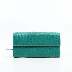 long  buckle wallet green - L'UXE LINK