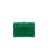 thumbnail Trunk Chain Green Brilliant Alligator Leather Wallet GHW - L'UXE LINK