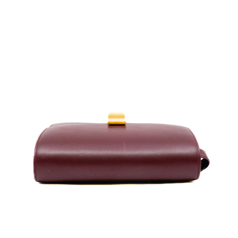 Medium Classic Box Burgundy Calfskin Crossbody Bag - L'UXE LINK