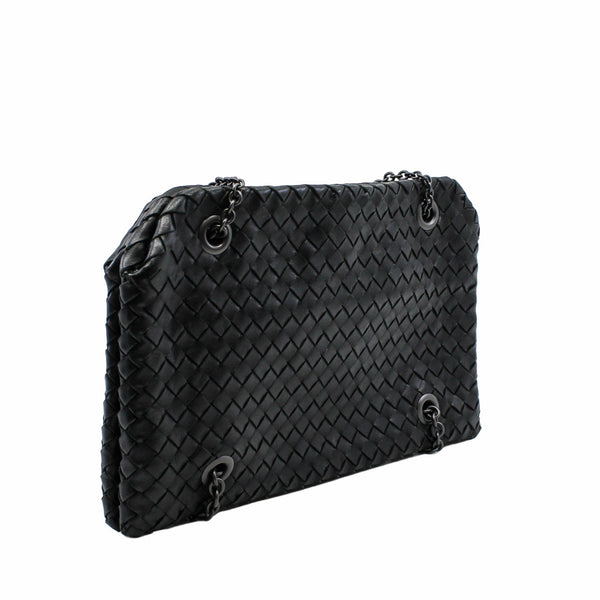 chain crossbody bag leather black - L'UXE LINK