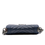 thumbnail Small Leboy In Navy Calfskin Leather Bag PHW Seri 26 - L'UXE LINK