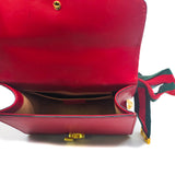 thumbnail Mini Sylvie In Red Calfskin Leather Chain Bag GHW - L'UXE LINK