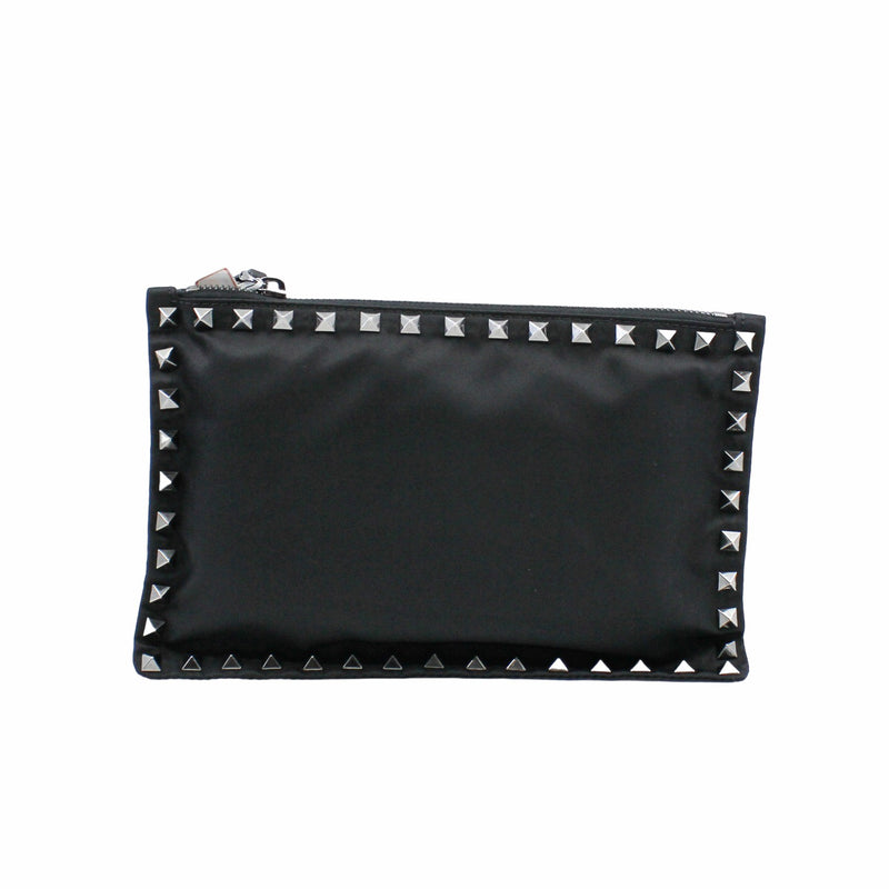 medium black clutch shw