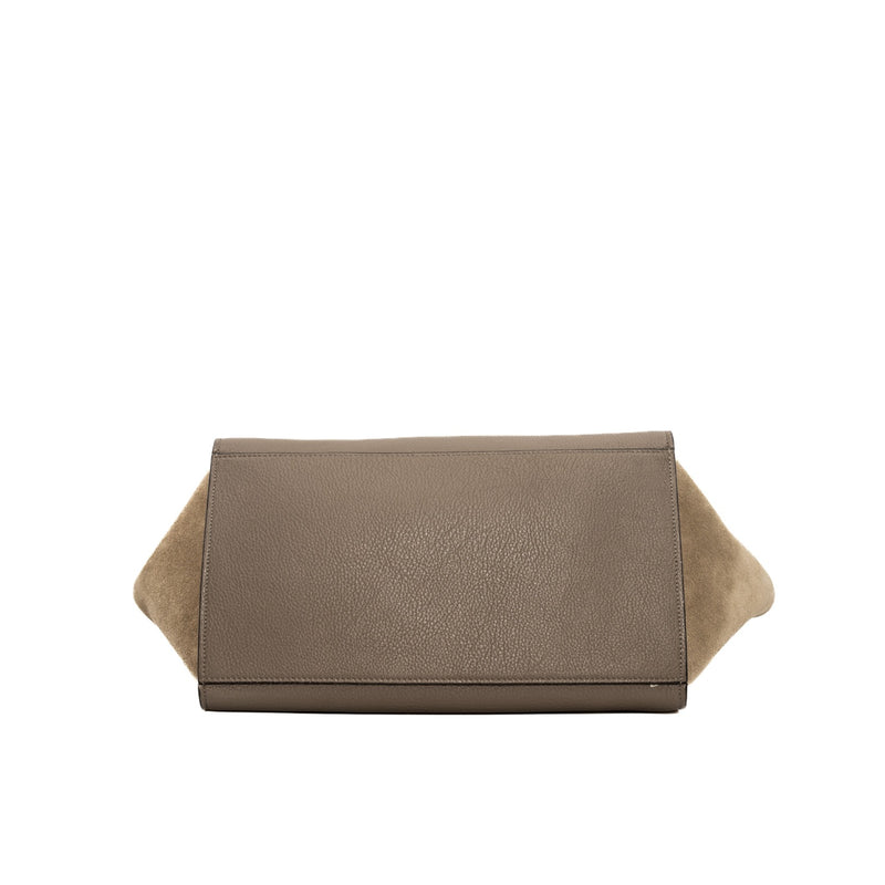 trapeze medium in leather beige/suede phw - L'UXE LINK