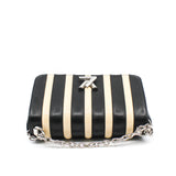 thumbnail GO-14 Malletage PM Black Beige Lambskin Patent Leather Rayures Bag PHW - L'UXE LINK