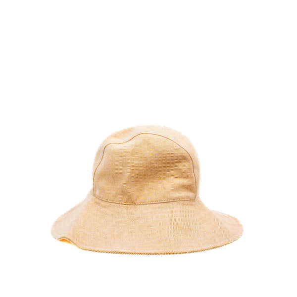 Linen Colette Hat Jaune Itauba Size 56 - L'UXE LINK