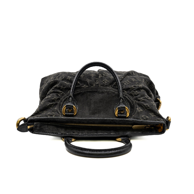 Black Monogram Denim Neo Cabby MM Bag GHW - L'UXE LINK