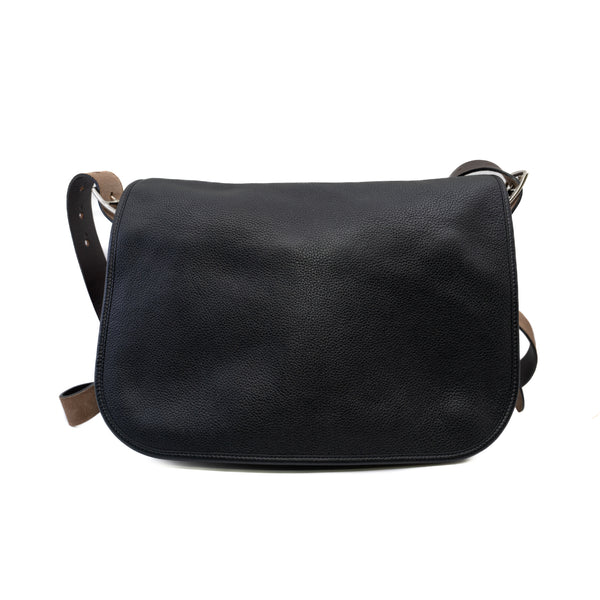 Barda 35 Togo Leather Bag Black PHW R Stamp - L'UXE LINK