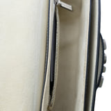 thumbnail Dio(r)evolution In White Calfskin Leather Flap Bag PHW With Leather Strap - L'UXE LINK