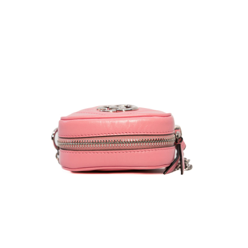 GG Pink Calfskin Marmont Mini Phone Holder Bag - L'UXE LINK