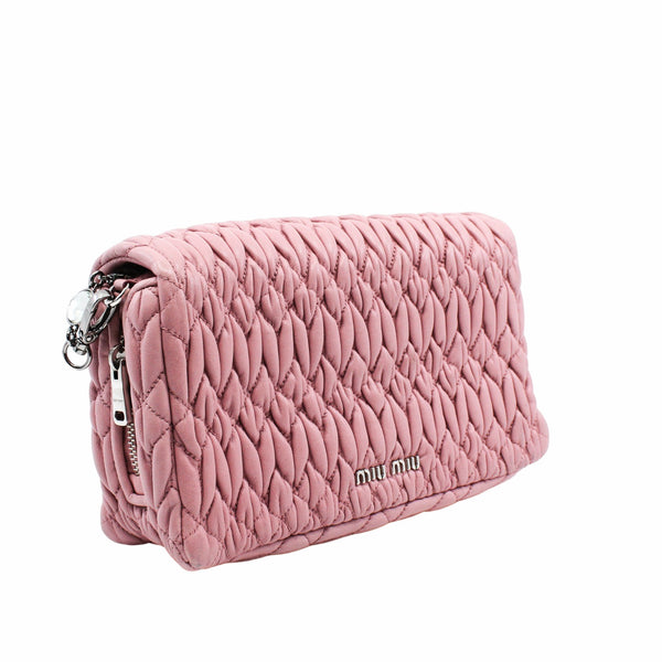 chain bag  small  pink crystal - L'UXE LINK