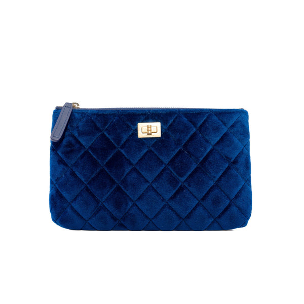 Reissue 2.55 Small O-Case Pouch Velvet Blue Ghw Seri 29 - L'UXE LINK